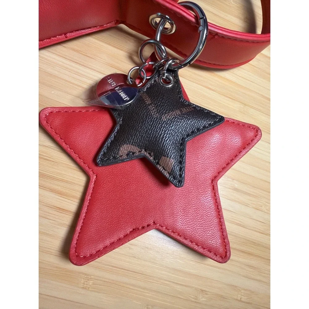 Steve Madden SM Monogram Shoulder Bag Red Trim Star Pouch‎ Y2K